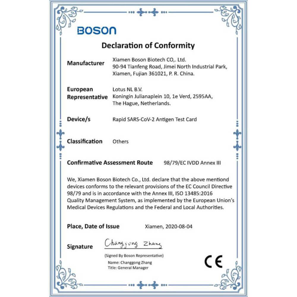 Boson Rapid Test COVID-19 με CE (συσκευασία 20τμχ.) - Image 10