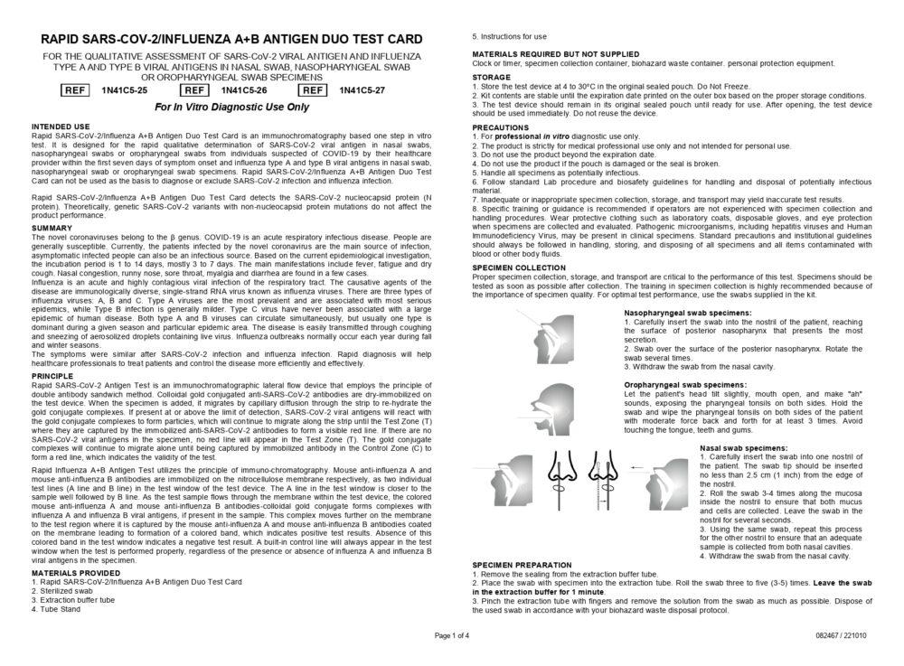 Boson Rapid Test SARS-Cov-2  & Influenza A+B & RSV Test με CE (Συσκευασία 1τμχ.) - Image 3