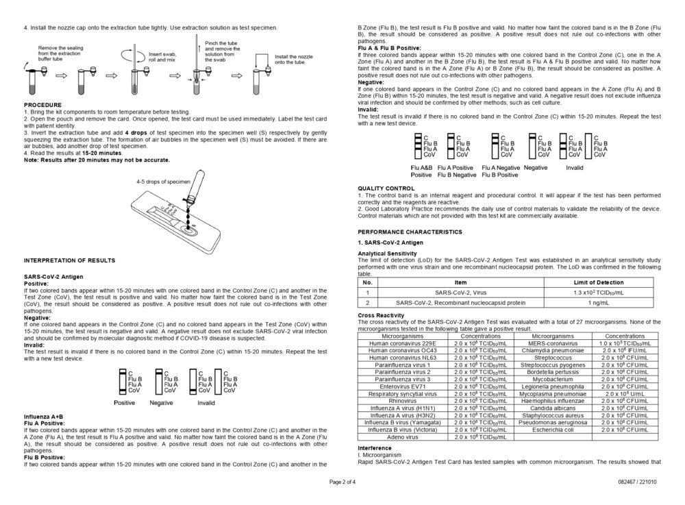 Boson Rapid Test SARS-Cov-2  & Influenza A+B & RSV Test με CE (Συσκευασία 1τμχ.) - Image 4